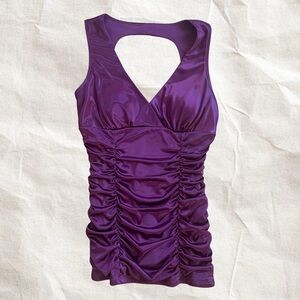 Purple ruched top